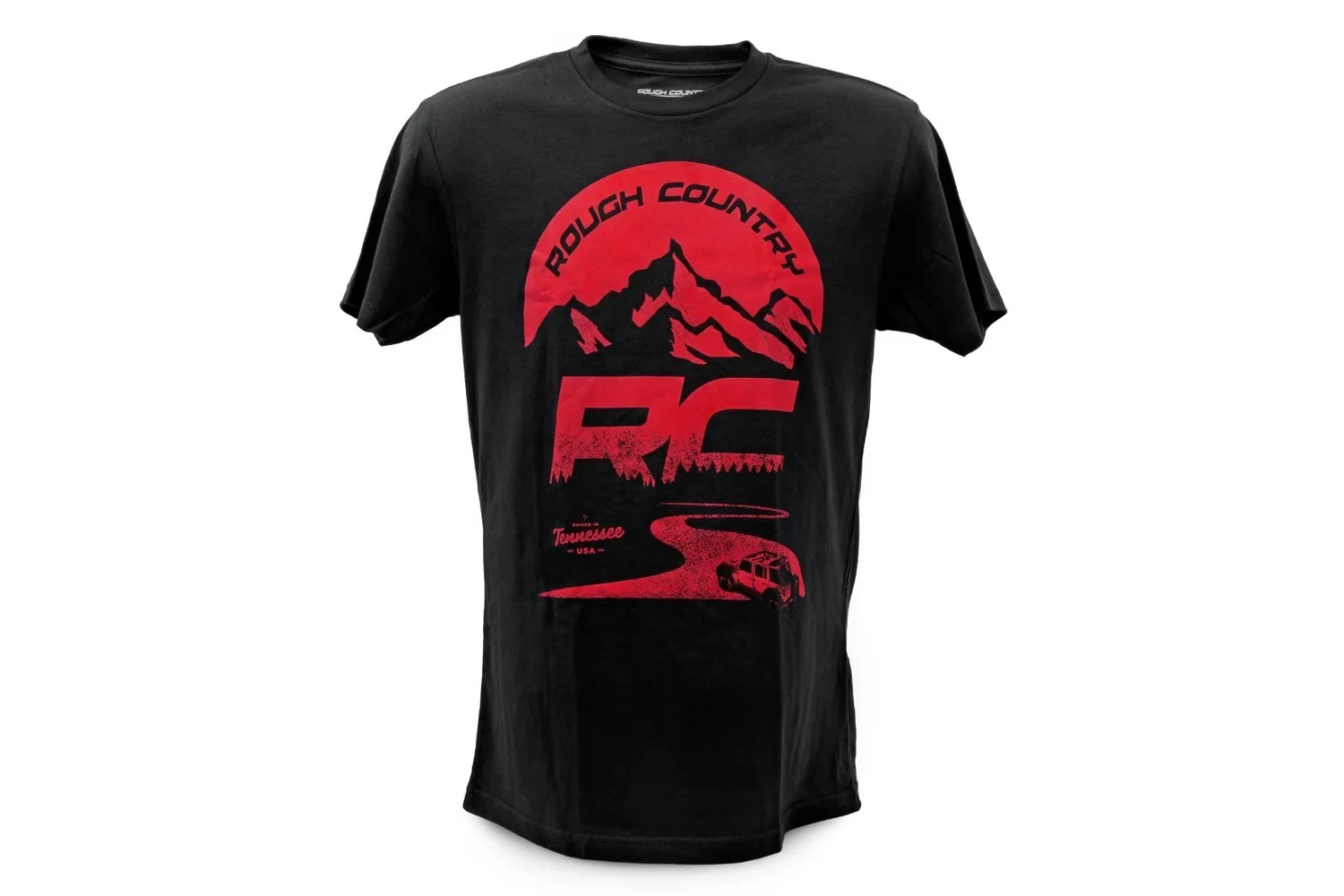 Rough Country T-Shirt - RC Mountains - Black - 2XL - 840922XL
